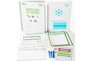 THEORY TEST AUTHORITY Safer Food Better Business 2024, including Food Hygiene Record Book Pack and Kitchen Safety Signs, Comprehensive Food Safety Book Kit for Caterers Restaurants and Takeaways