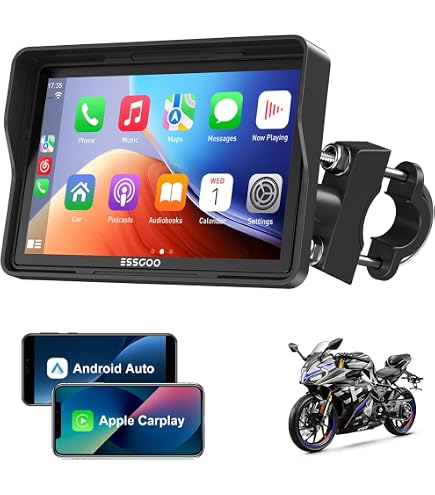 Dashcam Moto Avec Carplay/Android Auto - Écran Tactile 6,86", Double Caméra, étanche IP68 - Pour Moto 12V