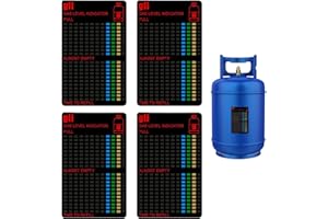 KCRNW 4PCS Magnetic Gas Bottle Level Indicator Reusable Gas Bottle Gas Level Monitor Measuring Checker Device for Propane Butane LPG Fuel Tank for Caravan Motorhome Home Kitchen