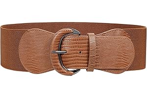 JASGOOD Women Stretchy Wide Waist Belt for Dress Ladies Elastic Belt Hook Buckle for Costume