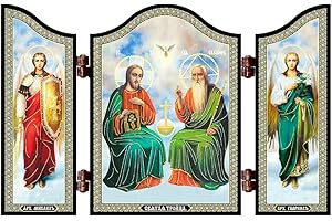 NKlaus - Holy Trinity Christian Icon Svjataja Troica travel altar 1410