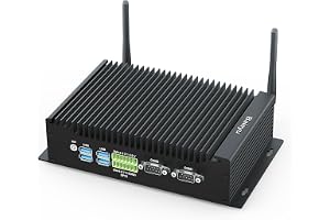 Baieyu Industrial PC Fläktlös Windows 11 Pro, Core i3-10110U Industrial PC 8 GB DDR4 RAM M.2 SSD, PC fläktlös stöder 4K Triple Display, GPIO, 2HD, DP, COM RS232 stöder RS422/RS485