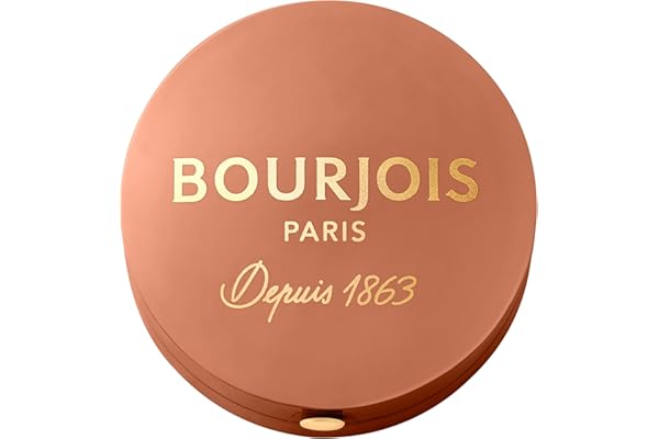 BOURJOIS - Boîte Ronde Blush 85 Sienne - Piceau & Miroir Intégré - Technologie Fard Cuit - Texture Fine & Légère - Facile À Estomper - Parfum Gourmand