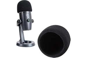 YOUSHARES Filtre Anti Pop Mousse et Anti-Vent pour Blue Yeti Nano Microphone, Anti Vent Bonnette comme Pare-Brise Efficace Enlever Les Bruits