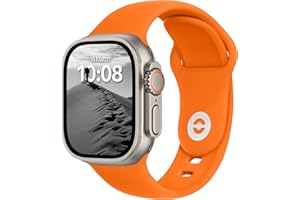 DONEGANI SB Correa Deportiva Compatible para Apple Watch series Ultra 9 8 7 6 5 4 3 2 1 SE 49mm 45mm 44mm 42mm 41mm 40mm 38mm Pulsera Strap color Naranja