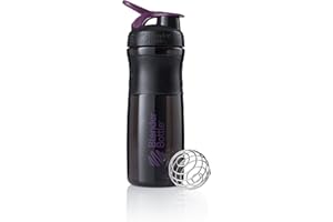 BlenderBottle Sportmixer Tritan Trinkflasche mit BlenderBall, geeignet als Protein Shaker, Eiweißshaker, Wasserflasche oder für Fitness Shakes, BPA frei, skaliert bis 760 ml, 820 ml, lila/schwarz