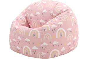 icon Rainbow Kids Bean Bag, Kids Bean Bag Chair with Filling Included for Girls and Boys, Childs Chair, Beanbags for Children, Nursery Décor, Playroom Décor, Bedroom Accessories