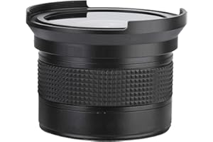 VBESTLIFE Camera Fisheye Lens, 58MM 0.35X Fisheye Super Wide Angle Lens for SLR DSLR Camera, Black
