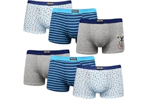 DOUBLE M, Pack 6 Calzoncillos Niño Algodón, Ropa Interior Suave, Calzoncillos Surtidos, Ropa Interior Niño, Diferentes Tallas para Niños Desde 2 hasta 12 Años