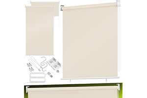 KESSER® Toldo Vertical, toldo de balcón, Pantalla de privacidad, persiana Lateral, toldo Enrollable de balcón, Estable y Resistente a la Intemperie, para balcón, terraza, jardín, 160x140cm