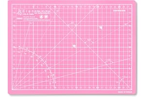 Elan A4 Cutting Mat Pink and Purple, 5-Ply Hobby Board for Crafts 30X22 CM, Self Healing Cutting Mat A4, Recycled PVC Craft Board for Sewing
