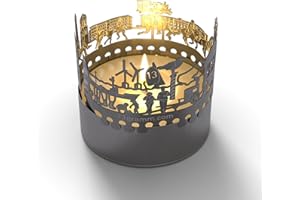 13GRAMM Borkum Skyline Schattenspiel - Kreativer Kerzenaufsatz projiziert faszinierende Insel-Silhouette ins Zimmer für einzigartiges Souvenir & Geschenk