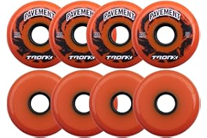 TronX Outdoor Asphalt Pavement 85A Inline Roller Hockey Wheels 8 Pack