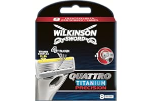 Wilkinson - Quattro Titanium Précision - Lames de rasoir pour Homme - Pack de 8