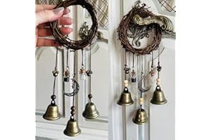 STRONRIVE Hexenglocken Für Hausschutz Garten Windspiel Türschutz Windspiel Glocken Char Hexenglocken Home Schutz Türaufhänger Hexe Wind Glocken Hänge Windspiel Für Verandas, Garten, Fenster Dekoration