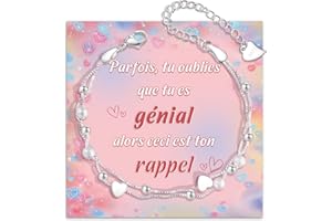 SUNSH Cadeau Ado Fille, Bracelets Fille 5 6 7 8 9 10 11 12 Ans Anniversaire, Cadeaux pour Ado Filles Femme, Idée Cadeau Enfant Sœur Amie18 Ans, Retour à l'école Noël-Amour Papillon Trèfle