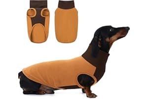 KONVINIT Pull Polaire pour Chien de Taille Moyenne (M-5XL) - Col Roulé sans Manches, Hiver Doux et Chaud, Facile à Mettre, Confortable