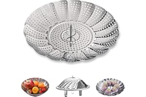 WQNNQW Insert vapeur en acier inoxydable pour casserole, réglable (14 à 23 cm), insert de cuisson pour casseroles, cuisson à la vapeur, pour légumes, poissons, fruits de mer et différentes cuisines