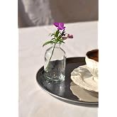 2 Adet Mini Cam Vazo 50 ml Kahve Yanı Minik Vazo 7 Cm Sunum