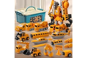 BOBETY Magnetic Transform Engineering Car Assembled Toys - Transforming Robot Car Toy - Magnetic Vehicle Toys for Boys and Girls - Outdoor Toddler Activity Toy (35 Piece Set)
