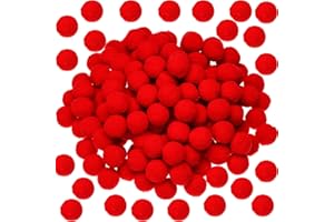 SUMIND 100 Stücke Pom Poms Weihnachten Fluffy Pom Poms Bälle für Dekorationen Kunsthandwerk DIY, Rot (2 cm)