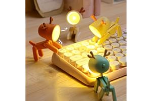 ‎USMEI USMEI Mini Night Light, Cute LED Dog Night Light, Creative Cartoon Pet Dog and Deer, Foldable Small Table Lamp with Mobile Phone Holder, Kawaii Room Decor Animal Toddler Bedside Lamp