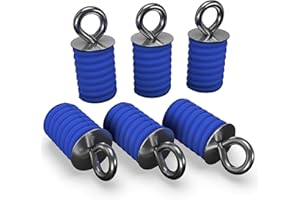 GRIP PRO ATV ANCHORS GripPRO ATV Anchors - Set of 6 - Blue - Stainless Steel / Zinc Twist Lock - 400 lb Load Capacity - Fits Polaris Ranger & General Lock & Ride - UTV Tie-Down Anchors