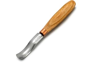 BeaverCraft Scalpello curvo K8a/14 per intaglio del legno – Scalpello a mano per lavorazione del legno e intaglio cucchiai – Strumento per principianti e professionisti in acciaio al carbonio