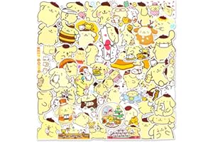 AUCEKO Adesivi per Pom Pom Purin 50 pz simpatici adesivi kawaii impermeabili per decalcomanie, per laptop, bottiglia d'acqua, auto, computer, chitarra, skateboard, bagagli, paraurti bici