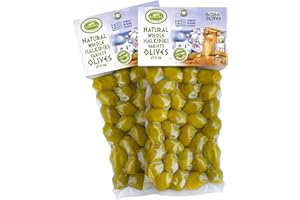 ‎KORVEL MEDITERRANEAN QUALITY PRODUCTS KORVEL Oliwki - Oliwki greckie - Halkidiki - Oliwki zielone, 2 x 250g - 500g - Pakowane próżniowo - Oliwki z pestkami - Produkt grecki - Produkt naturalny - Zdrowa przekąska - Wegańskie