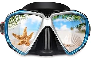 Masque de plongée,180°View HD Masque de Snorkeling/Plongée, Anti-Buée Lunettes de plongée et Anti-Fuite Masque de plongée en apnée Set de Plongée pour Adultes et Enfants