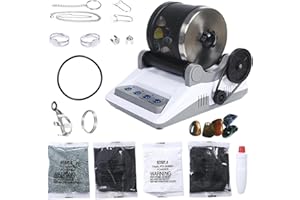 Vigcebit Rock Polisher Tumbler-Kit | Starter Rock Tumbler Kit Komplettes Rock Tumbler Kit | Rock Tumbler Kit, Rotary Stone Polisher STEM Geschenk für Erwachsene Kinder, Geologie Hobby Spielzeug für