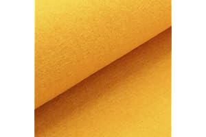 MERCERIA POUR TOI... Tessuto Pannolenci Ritaglio 50 x 60 cm Vari colori Hobby Cucito Creativo Pupazzi Fai da Te Pannello Stoffa Tessuto (413 Giallo)