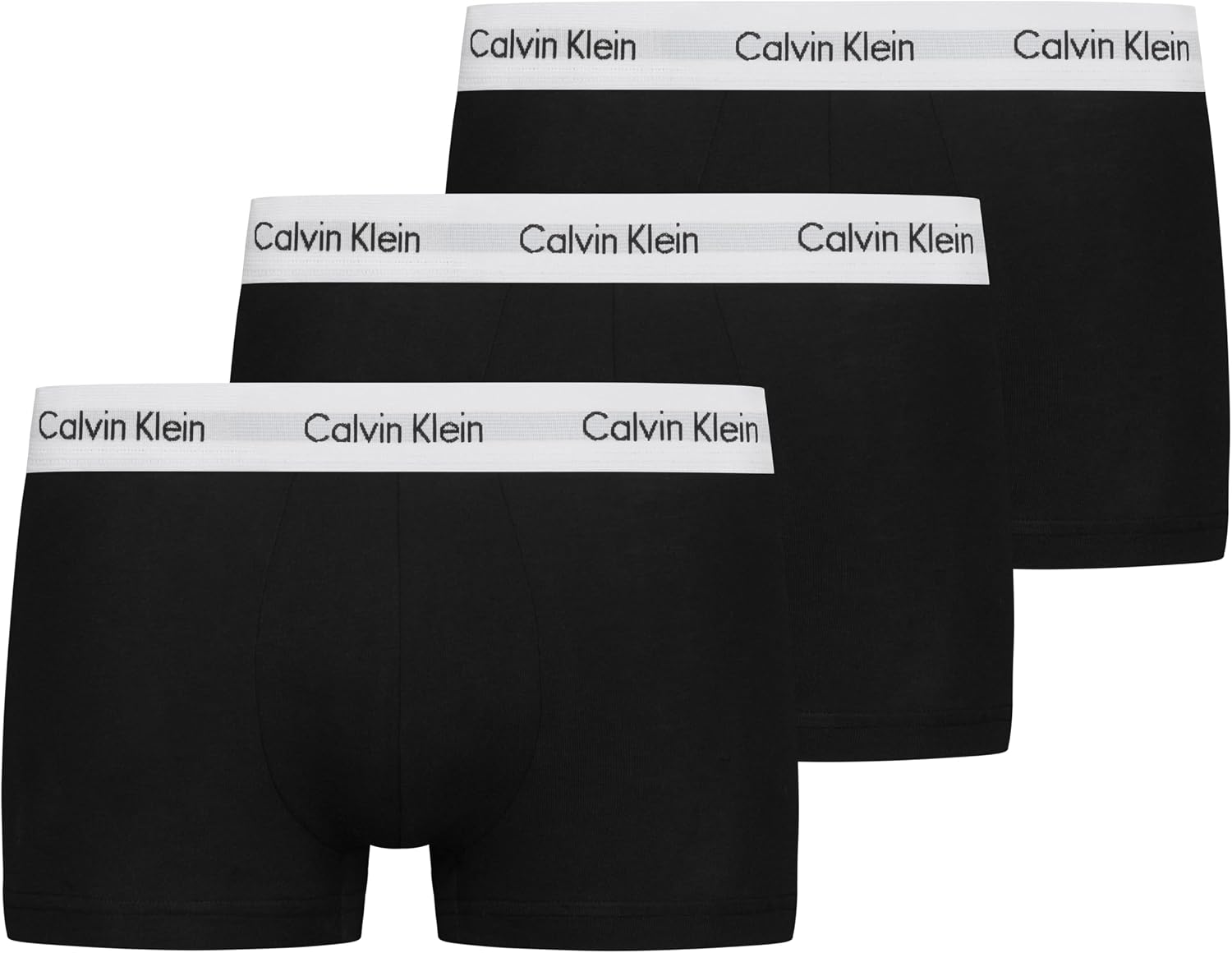 Calvin Klein Men's 3 Pack Low Rise Trunks - Cotton Stretch Boxers