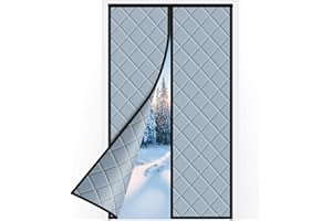 WOTHFAV Tenda Termica Magnetica per Porta 100 x 220cm, Tenda per Porta Isolante Termico, Tenda per Porta Inverno Termica, Ispessimento Invernale in Cotone Magnetico, Per Porte, Balcone, Camere Riscaldate