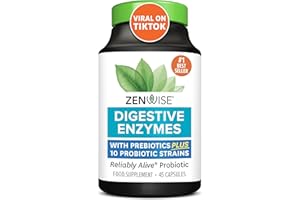 Zenwise Health Probiotic Digestive Multi Enzymes, Probiotics for Digestive Health, Prebiotics and Probiotics for Digestion - 45 Count