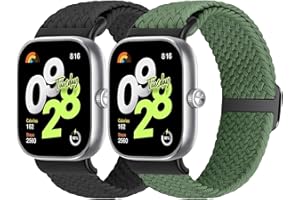Janpso Correas trenzadas compatibles con Xiaomi Redmi Watch 4/5/Xiaomi Band 8 Pro/9 Pro, pulsera de repuesto de nailon elástico ajustable para Mi Band 9 Pro/8 Pro/Redmi Watch 4