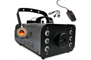 ETEC PROFESSIONAL SHOW EQUIPMENT ETEC Professional FOG 1200 LED Nebelmaschine 6x3 Watt LED RGB 3in1 Fernbedienung Fogger Party Disco DJ Club Event Bühne Rauch Lichteffekt