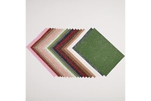 MONDO TESSUTI Feltro 1mm Panno Lenci Glitter Pacchi assortiti da 20 colori - Glitter Oro e Argento Dimensione 30x20cm (Glitter Argento, Pacco 2)