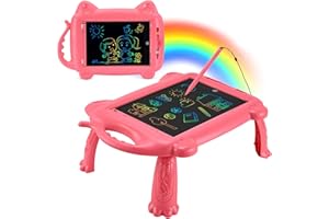 BlueSwan Jouets pour Enfants, Ardoise Magique LCD 12 Pouces avec Support, Tablette de Dessin électronique effaçable avec poignée et Cadre Amovible, Tablette ecriture numérique comme Cadeau,Rose
