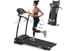 LIVSPO Folding Treadmill for Home Use 12KM/H with 3 Level Incline Electric Running Machine Bluetooth & App Control Heart Rate Monitor Foldable Exercise Machine