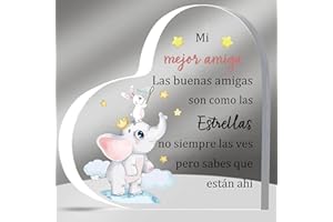 HZBLAZ Placas Acrílico Mejor Amiga Amistad Apreciar Graduación Regalos Despedida Mujeres Cumpleaños Recuerdos Navidad Colega Escritorio Jubilación Signos Las Buenas Amigas Son como Las Estrellas