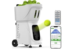 PUSUN PT-SMARTPro Tennis Ball Machine - Professional Car Ball Server with App Control, 20 Landing Points & Variable Speed, Intelligent Tennis Trainer with Multi-Angle System (4-6H Running Time)