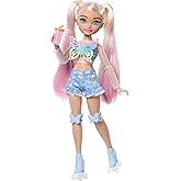 Barbie Dream Friends doll and accessories, knuckles bendable, blonde hair, Skater Barbie 'Malibu' doll, makeup themed