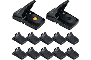 WHEELIO Mouse Traps - Reusable 12 Pack Mouse Traps for Indoors and Outdoors That Kill Instantly - Highly Sensitive Mice Traps Rodent Catcher