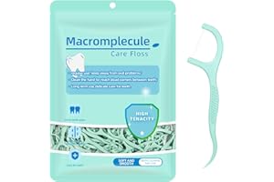 CAREHABI 300 Filo Interdentale a Doppia Linea alla Menta per la Cura dei Denti - Archetti filo interdentale per Rimuovere la Placca e i Residui di Cibo