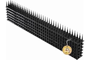 KADAX Plastic Spikes, 52 x 4.5 x 3.5 cm, Wall Spikes, Fence Spikes, Bird Spikes, Bird Repellent, Pigeon Repellent, Deterrent for Birds, Cats, Anti Climb Spikes (6, Black)