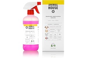 Animal House - 500 ml, Detergente Deox Biologico Rimuovi Urina, odori, Macchie (Fiori di Cotone)