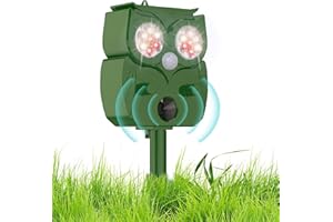 MENGMEI Ultrasonic Cat Repellent for Gardens UK, Solar Cat Scarer, Cat Deterrent with Motion Sensor for Yard & Farm, Suitable for Repelling Cats, Foxes, Squirrels, Pigeons, Rodents