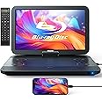 GOnavidio 17.5" Portable Blu Ray DVD Player with 15.4" 1920X1080 HD Large Screen, 5 Hours Battery, Surround Audio Sound, Support HDMI In/Out, USB/SD Card Reader, MP4 Playback, Sync TV